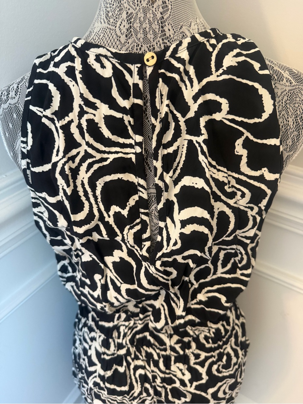 Loft Women’s Black Print Sleeveless Jumpsuit Size M - Picture 5 of 6